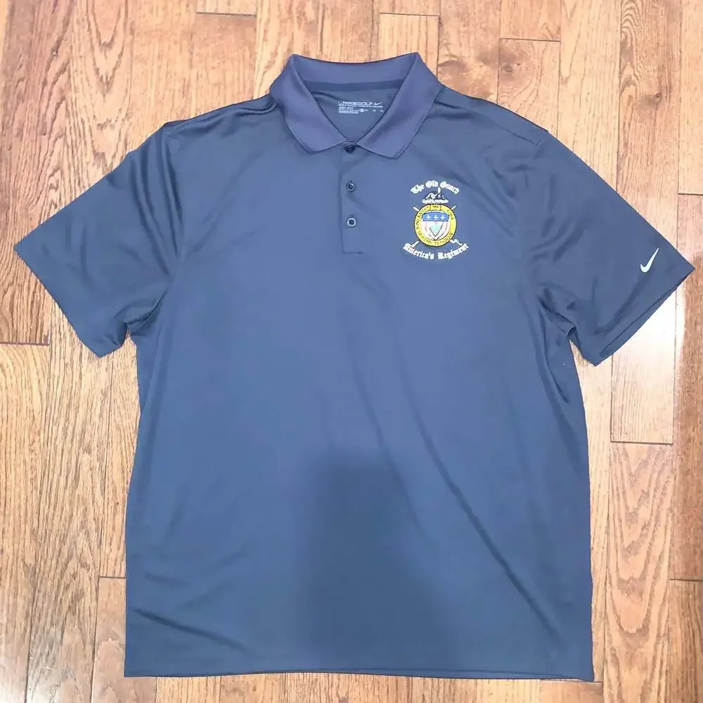 Nike Men’s Dri-FIT Polo Shirt XL – Blue USA Flag Crest, Athletic Fit